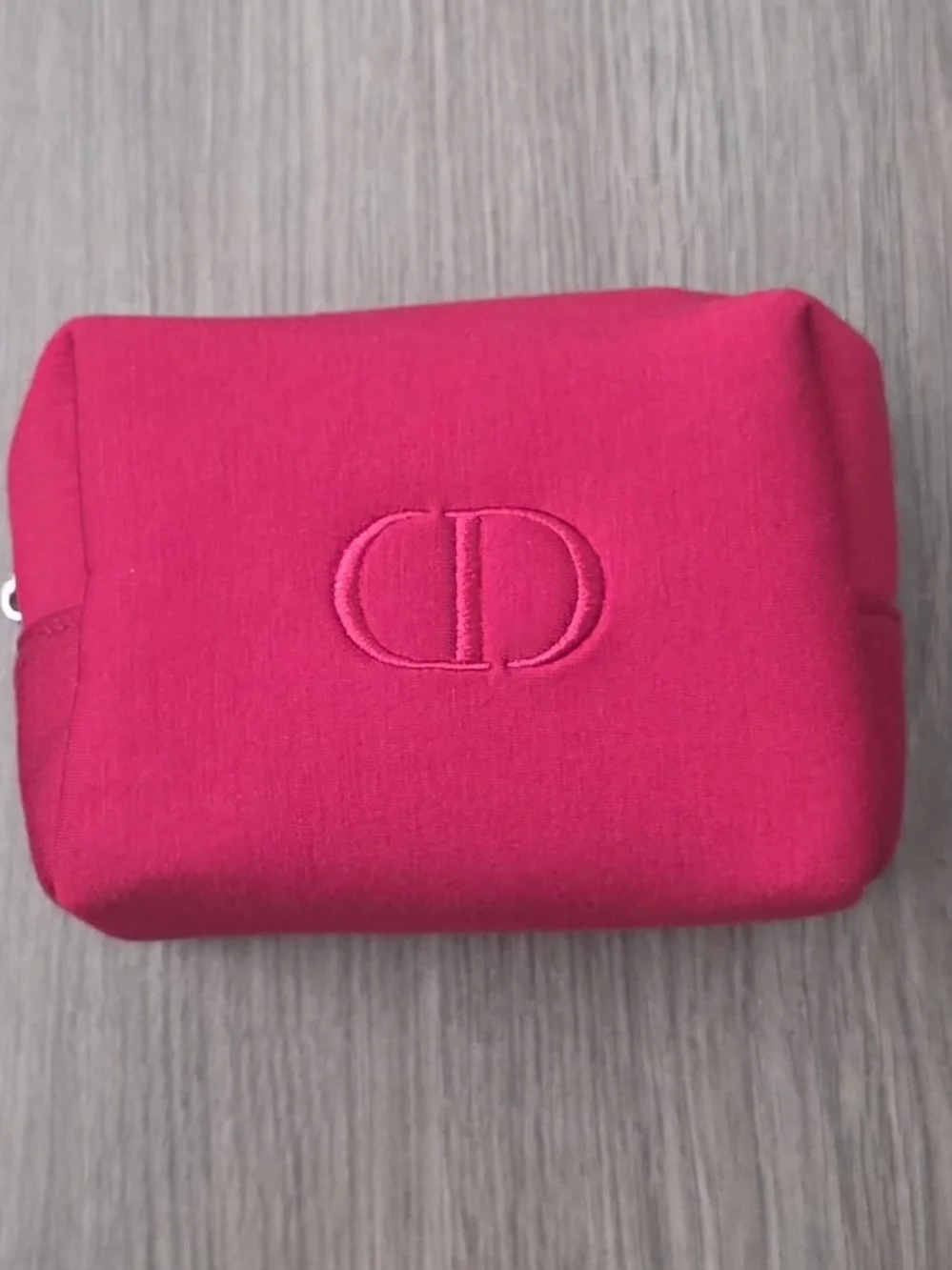 Dior Hot Pink Embroidered Cosmetic Pouch